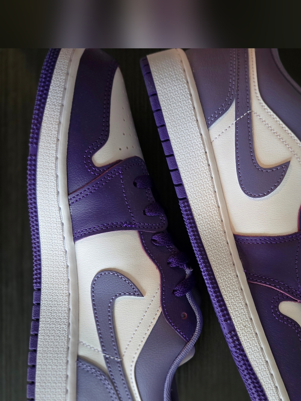 Air Jordan 1 Low GS Court Purple 553560-551 Youth Size 6Womens 7.5 New - Picture 2 of 11